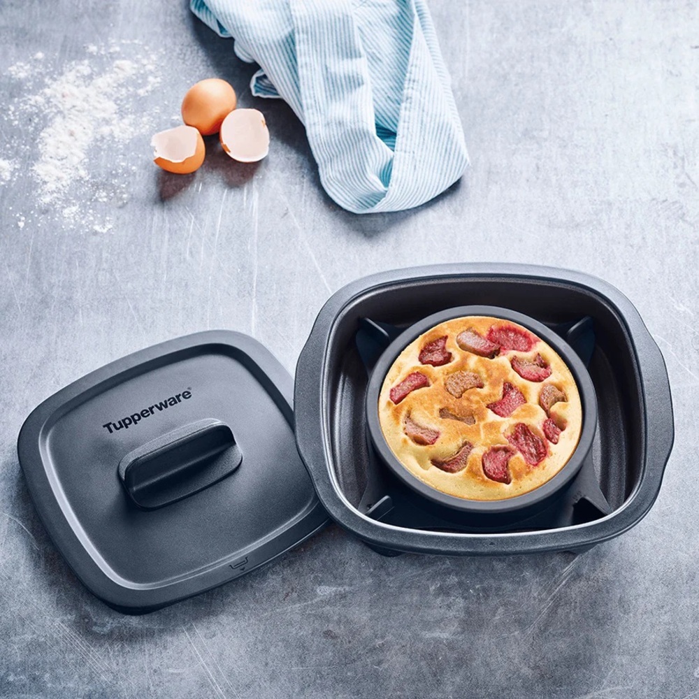 TUPPERWARE MicroPro Grill In Canyon Blue Microwave Grill NEW